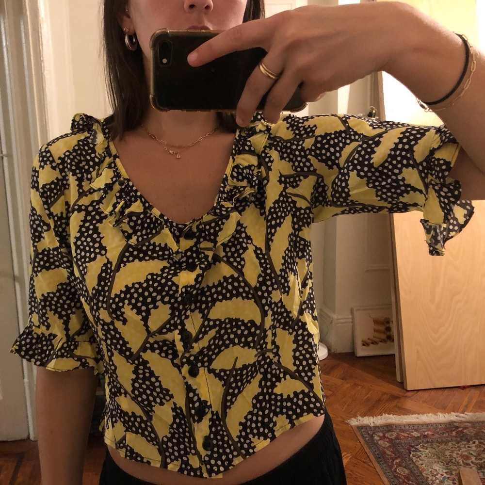 NO. 6 CROPPED SILK BLOUSE